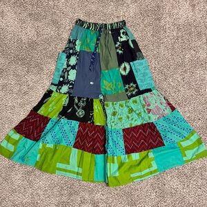 Ashley Taylor Multicolor Patchwork flare pants